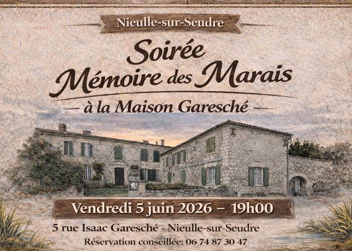 Affiche de la soirée Mémoire des Marais du 5 juin 2026.