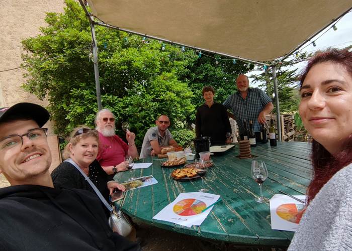 Pique-nique lors d'une dégustation