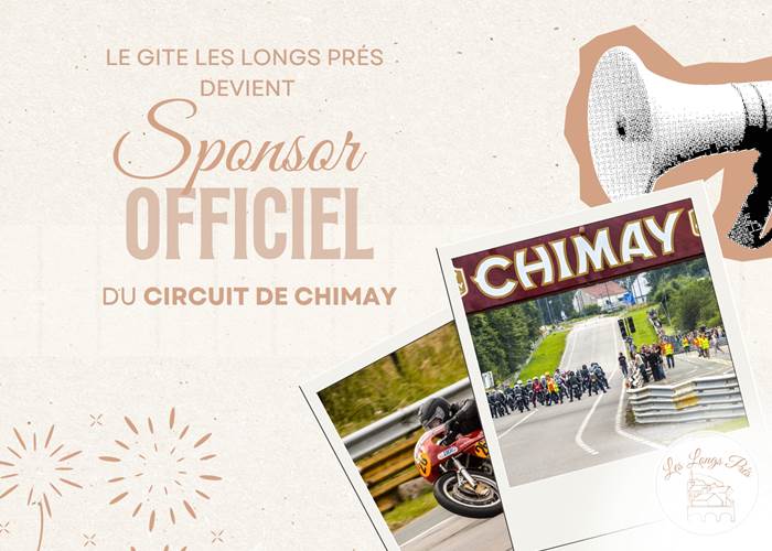 Le Gîte Les Longs Prés devient sponsor du Circuit de Chimay