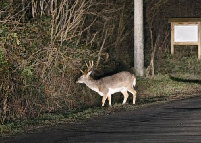 Un cerf 🦌 devant le gîte de Hourpes