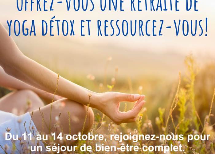 Retraite yoga 11 au 14 octobre 2024