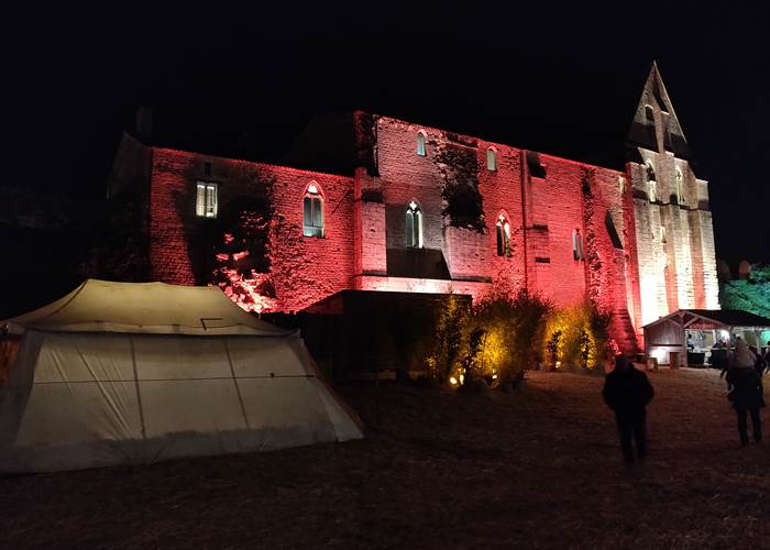 Abbaye Maillezais illuminée
