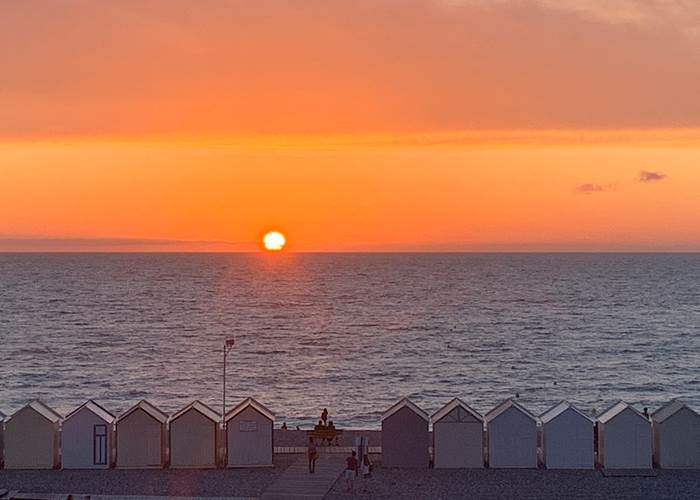 coucher du soleil vu du balcon