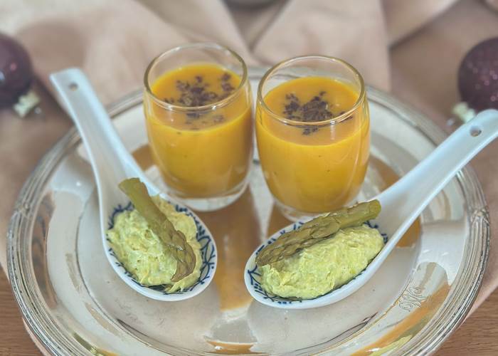 mise en bouche dîner réveillon Demeure du Porzou