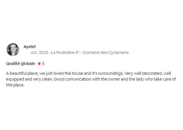 Avis Domaine des Cyclamens 2022