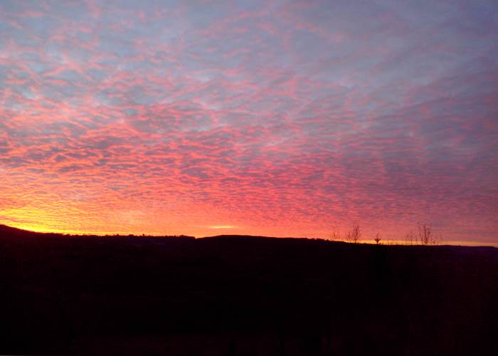 Villa Ric, coucher du soleil sur la vallée de la Dordogne