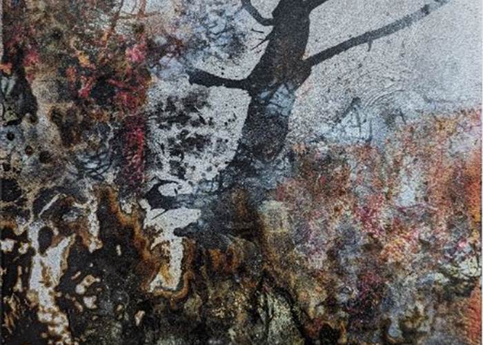 La vie des formes n°4  - Acrylique et encre sur toile, 30x30cm