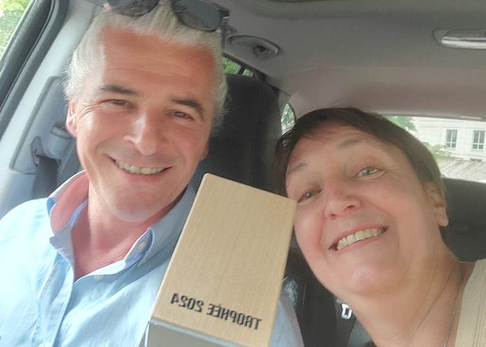 Mickaël et Christèle, l'équipe du Domaine, le jour du trophée 41 par Nature.