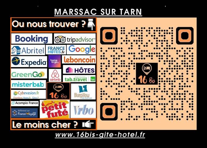airbnb, booking, expedia, abritel, petit fute, misterb&b, albi, gaillac, 16 bis