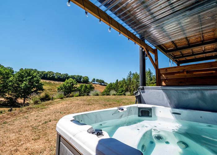 spa vue sur le parc animalier nature