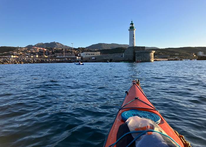 Abbartello kayak Corse phare de Propriano