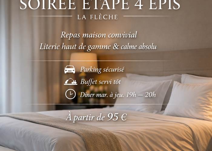 soiree_etape_chambre_confortable_nuitee Le Mans  Angers  Baugé-en-Anjou  Saumur