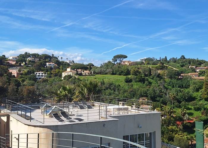 Toit-terrasse villa Super Cannes avec vue mer