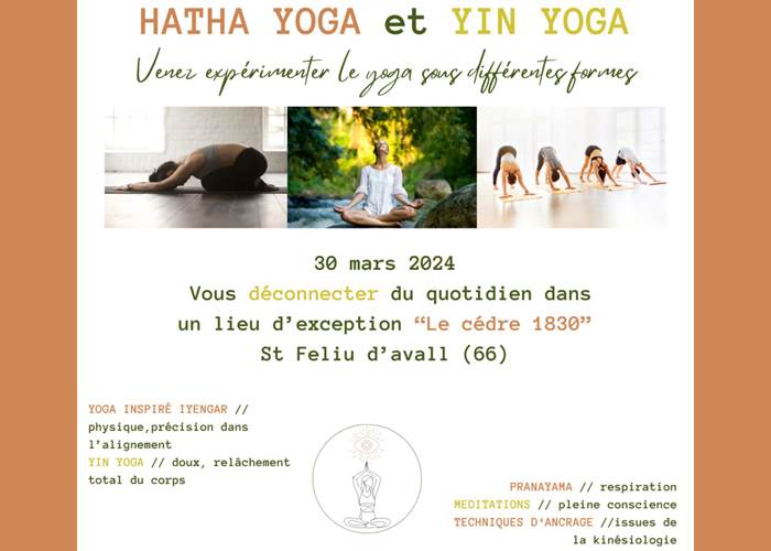 Hatha yoga & Yin Yoga au Cèdre