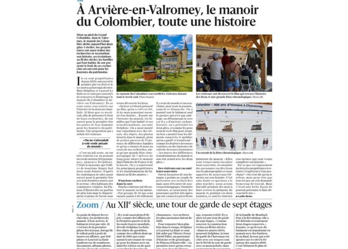 Manoir du Colombier dans Le Progrès