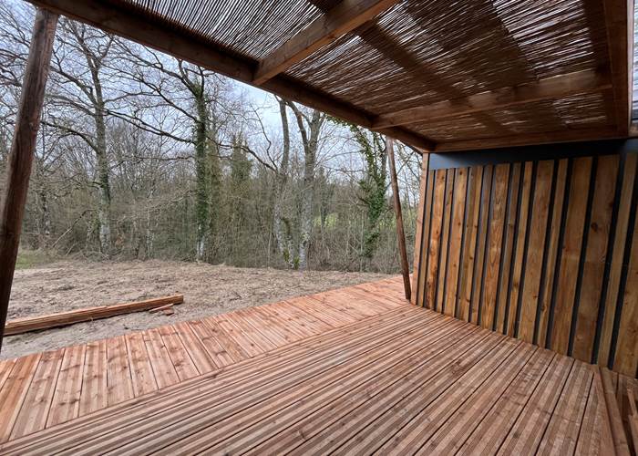 Vue terrasse Cottage Lodge