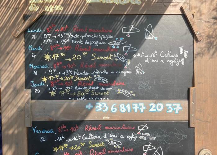 Pagaie en Corse Abbartello kayak SUP semaine avant la rentree scolaire septembre 2024