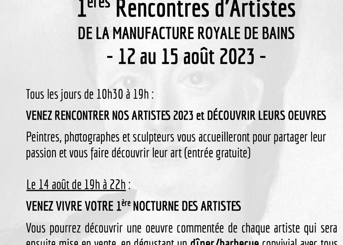 1ères Rencontres d'Artistes de la Manufacture Royale de Bains
