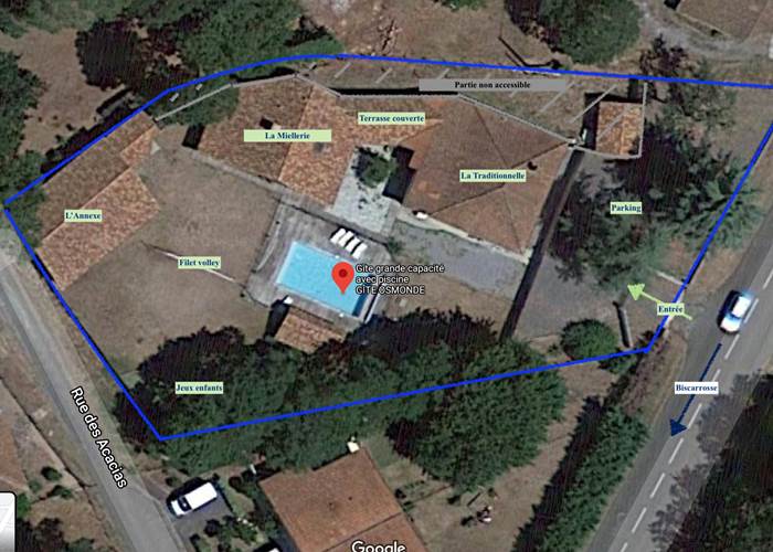 Gîte Osmonde vue du ciel