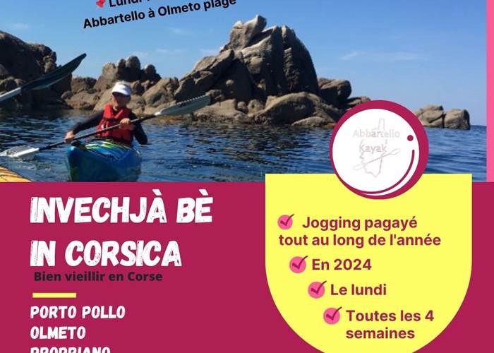 Abbartello kayak Corse jogging pagayé bien vieillir 13 mai 2024
