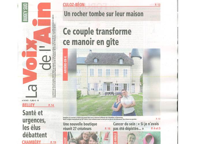 Couverture Voix de l'Ain Manoir du Colombier Bugey Sud