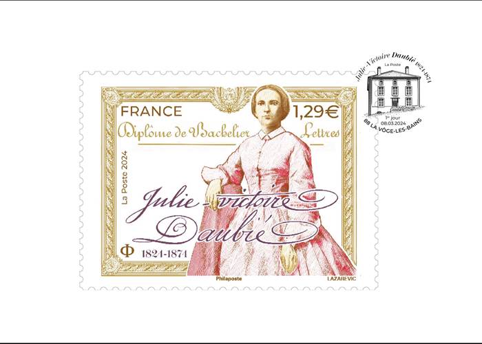 Nouveau timbre Julie Victoire Daubié (1824-1874)