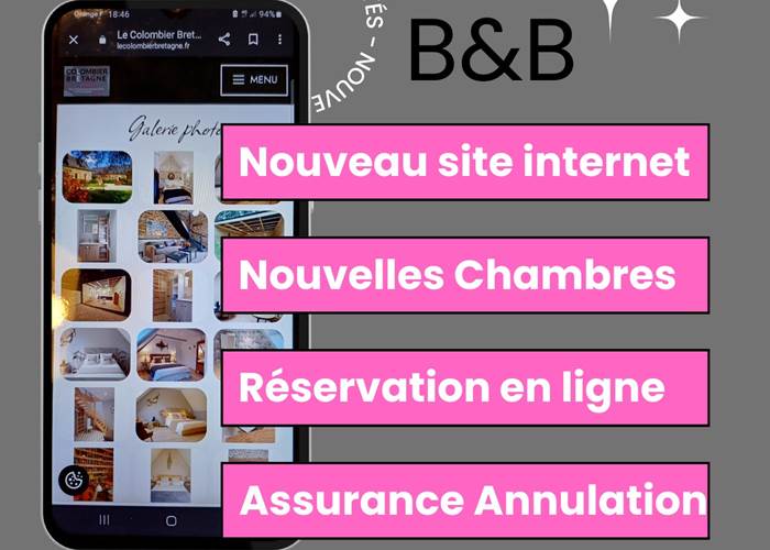 Site officiel du colombier bretagne réservation directe en ligne