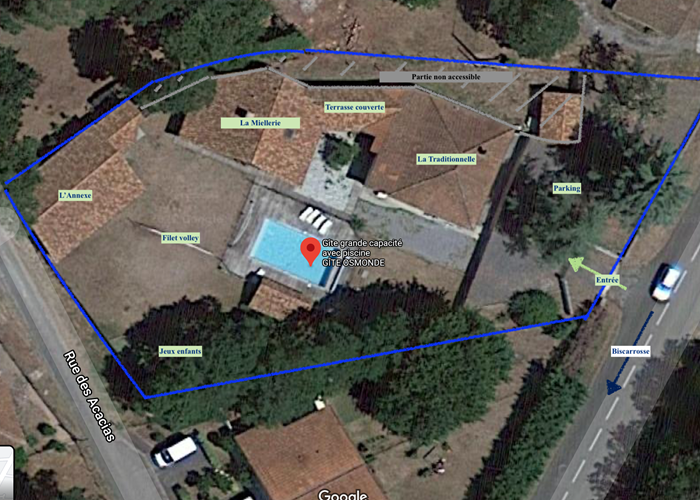 Gîte Osmonde vue du ciel