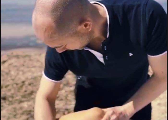 massage bord de plage 3