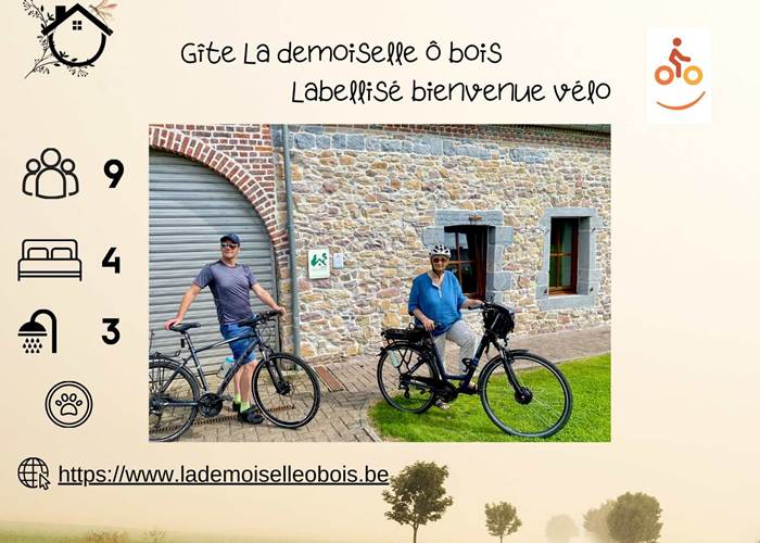 Label Bienvenue Vélo - La demoiselle ô bois
