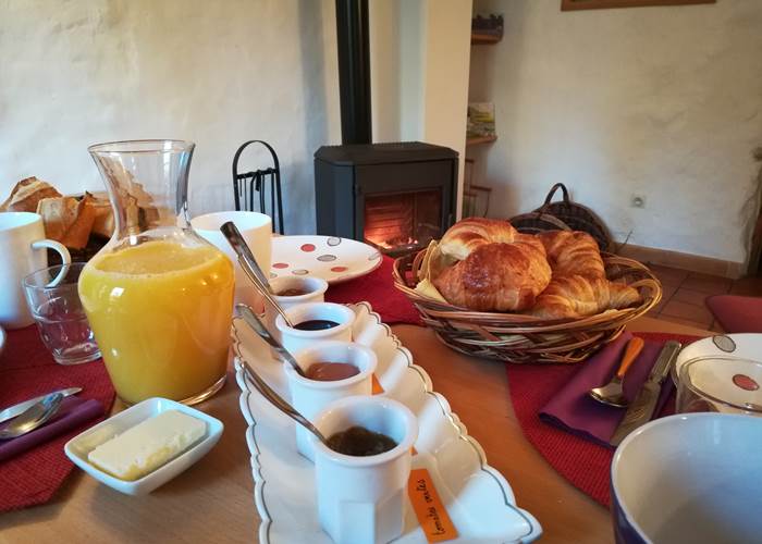 Votre petit déjeuner en chambre d'hôtes