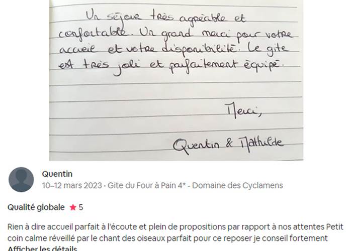 Avis Domaine des Cyclamens 2023