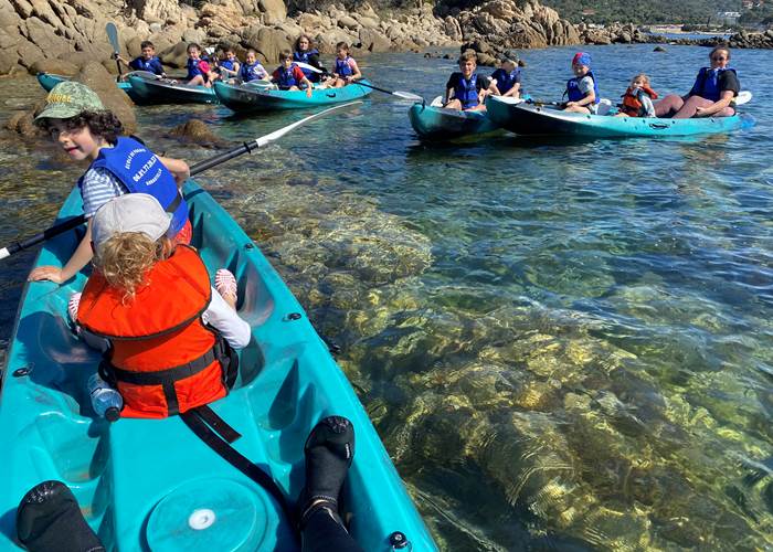 Abbartello kayak  et paddle Corse accueil de centre aéré