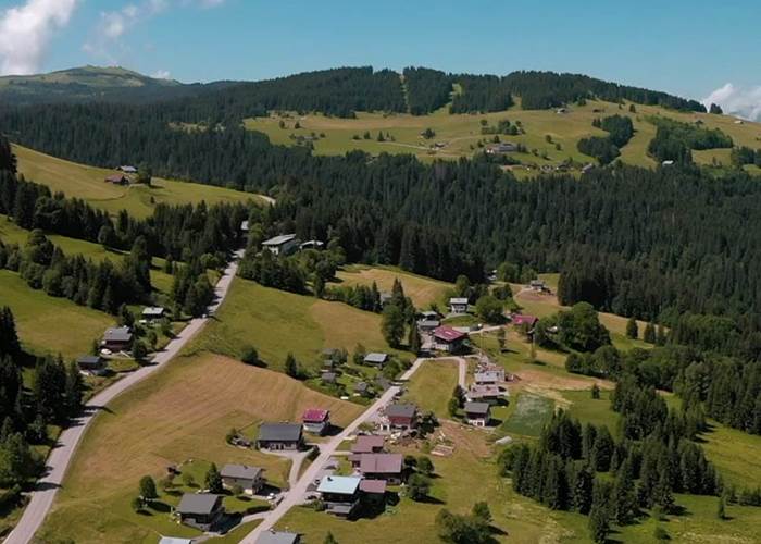 Vue aérienne sur Les Chalets d'Heidi