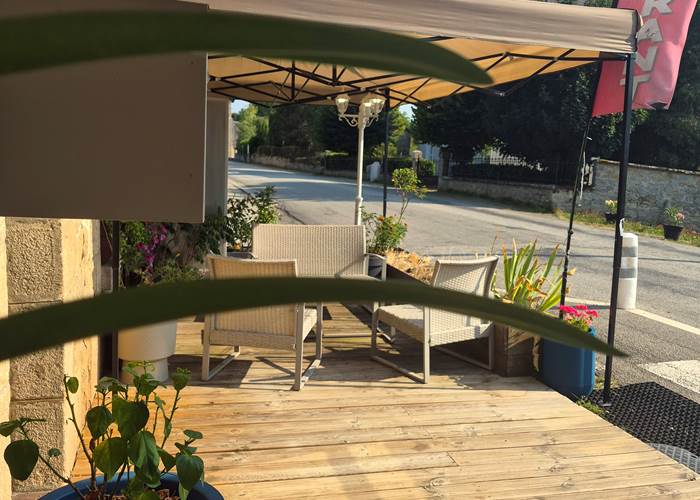 Vue depuis la terrasse Auberge du bois de l'étang
