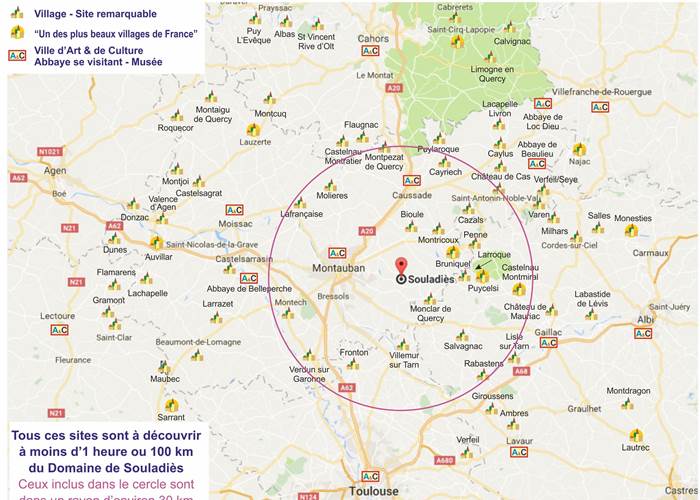 Carte touristique de notre département