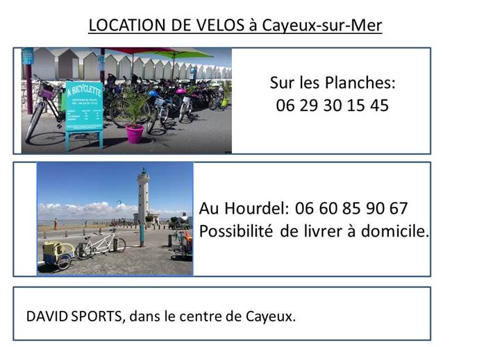 LOCATION DE VELOS à Cayeux-sur-Mer