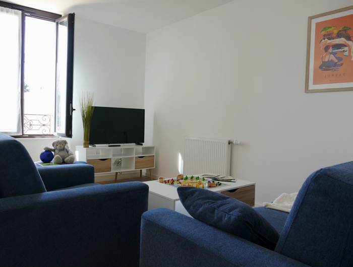 Séjour spacieux - Résidence Heurtebise Jonzac - Appartement Pré des roches