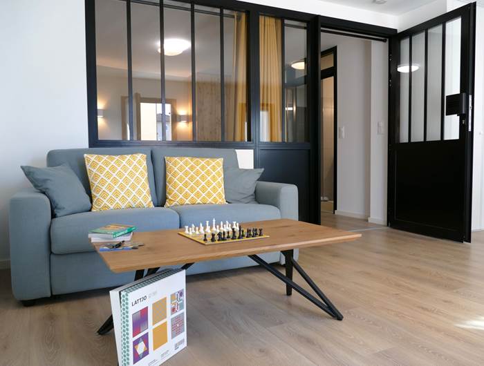 salon séjour - Résidence Heurtebise Jonzac - Appartement Bret