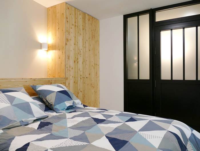 Chambre double accessible - Résidence Heurtebise Jonzac - Appartement Bret