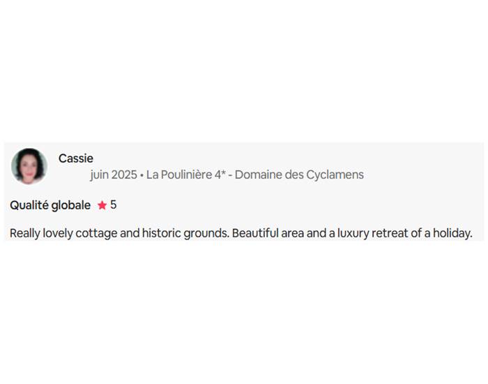 Avis La Pouliniere Domaine des Cyclamens