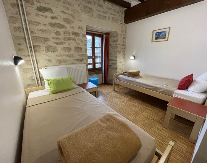 chambre twin Gîte d'étape Le ty Bihui Morbihan Bretagne