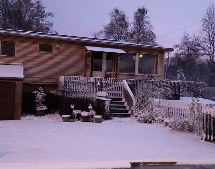 Notre chalet sous la neige