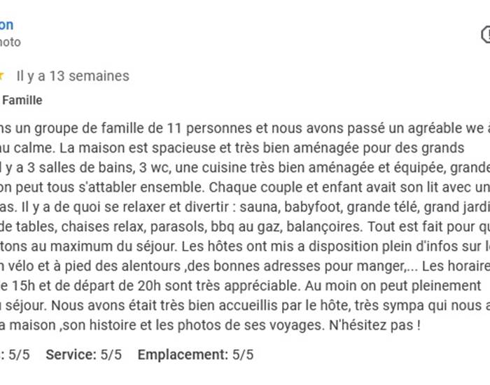 Avis récent