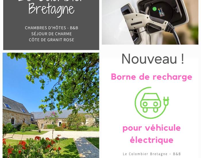 Borne de recharge pour véhicule électrique - le colombier bretagne B&B