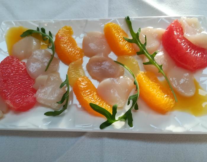 Kergroaz Maner Carpaccio de Saint-Jacques