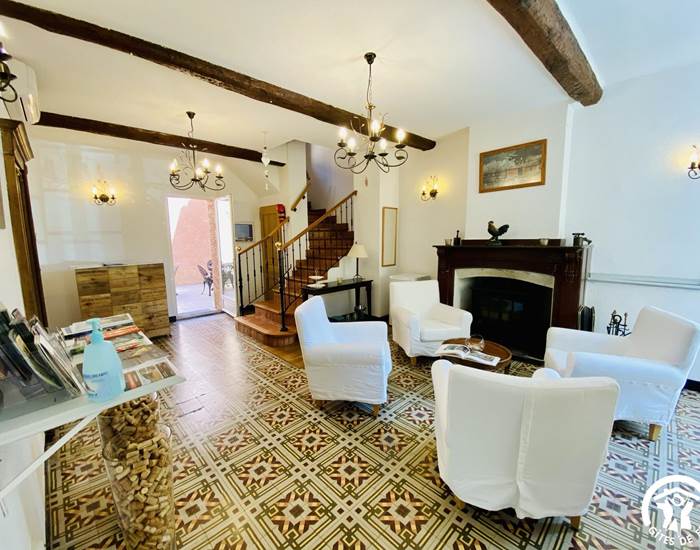 Coin salon chambre d'hôtes Le Coq du Nord-Mailhac