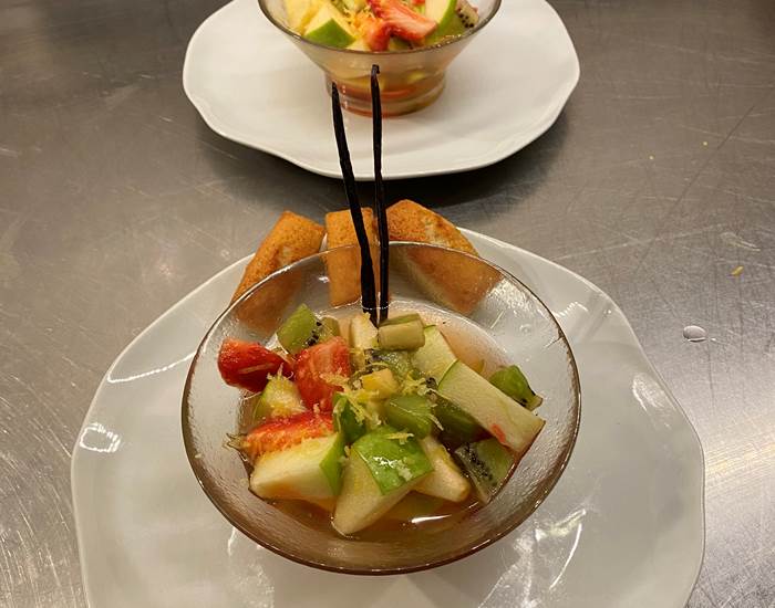 Salade de fruits et ses financiers