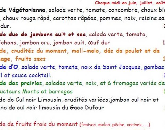 Les salades au bord de l'eau - Le Ranch des Lacs