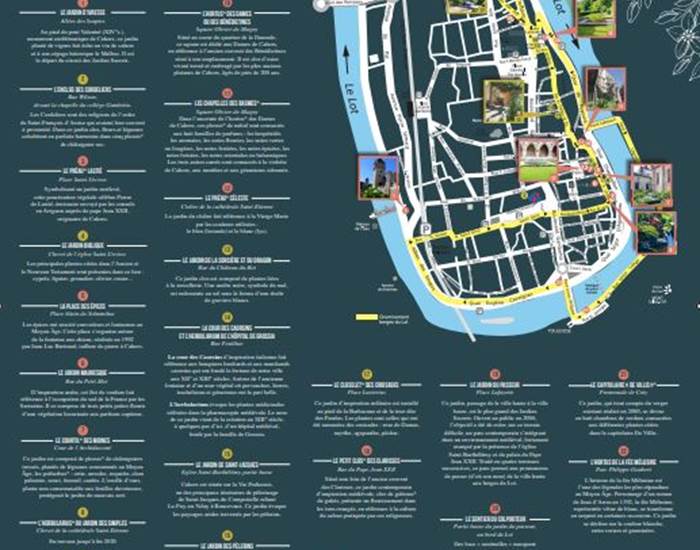 Plan des jardins secrets